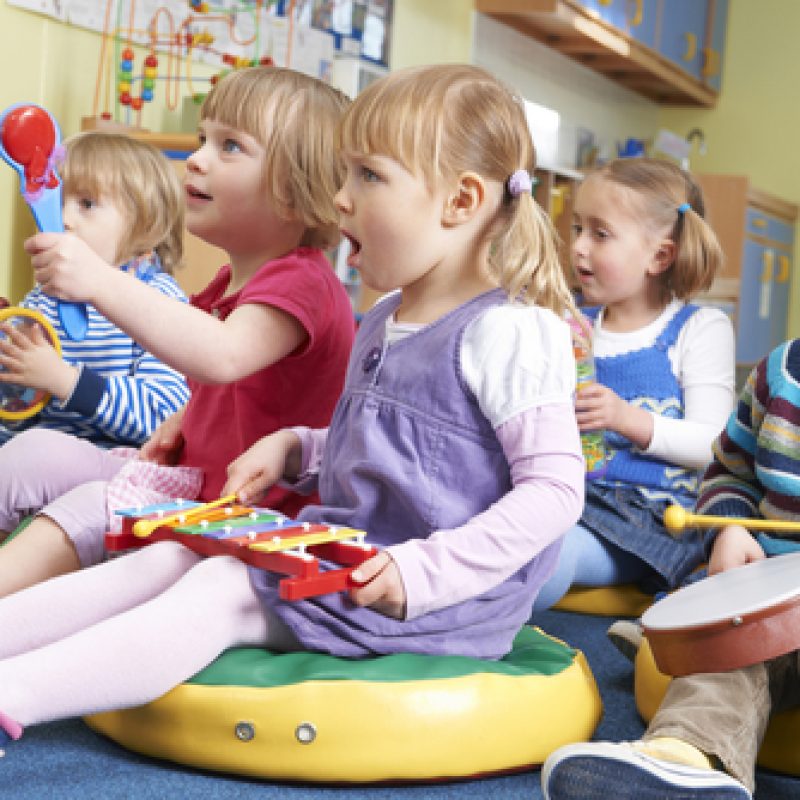 Group,Of,Pre,School,Children,Taking,Part,In,Music,Lesson